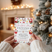 Invitation à la fête d'échange de mugs de Noël