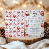 Invitation à la fête d'échange de mugs de Noël
