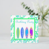 Invitation à la fête d'effacement VERT planche de  (Debout devant)