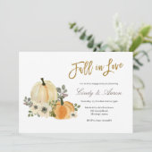 Invitation à la fête d'engagement citrouille Fall  (Debout devant)