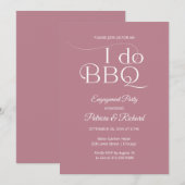 Invitation à la fête d'engagement de BBQ (Devant / Derrière)