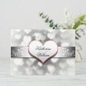 invitation à la fête d'engagement du coeur blanc (Debout devant)