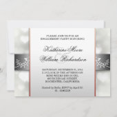 invitation à la fête d'engagement du coeur blanc (Dos)