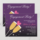 Invitation à la fête d'engagement pour les toasts (Devant / Derrière)