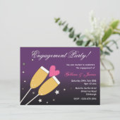 Invitation à la fête d'engagement pour les toasts (Debout devant)