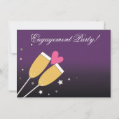 Invitation à la fête d'engagement pour les toasts (Dos)