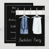 Invitation à la fête d'enterrement de vie de garço (Devant / Derrière)