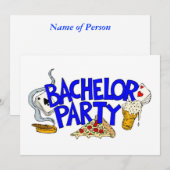 Invitation à la fête d'enterrement de vie de garço (Devant / Derrière)