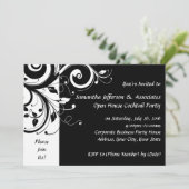 Invitation à la fête d'entreprise Black and White  (Debout devant)