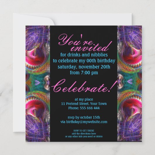 Invitation à la fête des 21e célébrations (Dos)