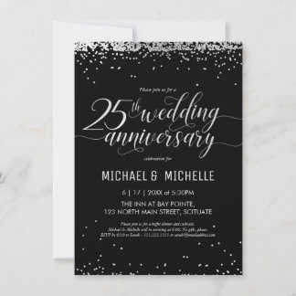 Invitation à la fête des 25 ans de mariage civil e