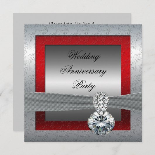 Invitation à la fête des 25 ans de mariage d'argen (Devant / Derrière)