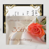 Invitation à la fête des 35 ans de mariage (Devant / Derrière)