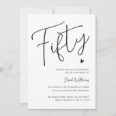 Invitation à la fête des 50 ans (Devant)