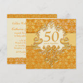 Invitation à la fête des 50 ans de mariage d'or (Devant / Derrière)