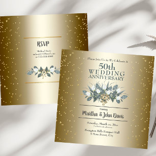 Invitation à la fête des 50 ans de mariage d'or