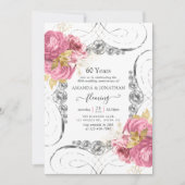 Invitation à la fête des 60 ans de mariage de diam (Devant)