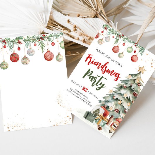 Invitation à la fête des amies de Noël