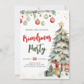 Invitation à la fête des amies de Noël (Devant)