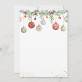 Invitation à la fête des amies de Noël (Dos)