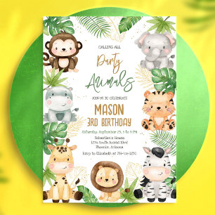 Invitation à la fête des animaux de la jungle Safa