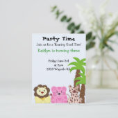 Invitation à la fête des animaux du zoo (Debout devant)