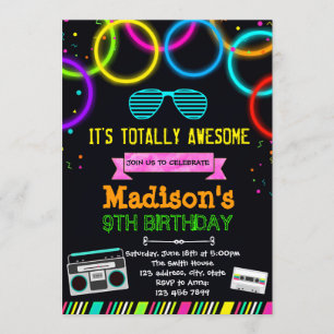 Invitation à la fête des années 80
