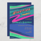 Invitation à la fête des années 90 en gras (Devant / Derrière)