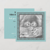 Invitation à la fête des Anniversaires de enfants  (Devant / Derrière)