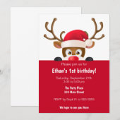 Invitation à la fête des anniversaires de enfants (Devant / Derrière)