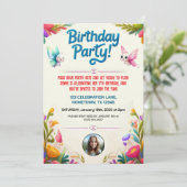 Invitation à la fête des Anniversaires de enfants  (Debout devant)