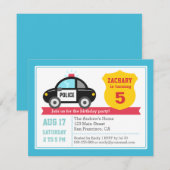 Invitation à la fête des Anniversaires de enfants (Devant / Derrière)