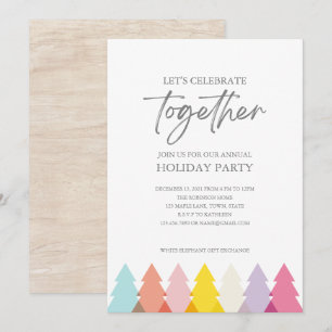 Invitation à la fête des arbres de Noël
