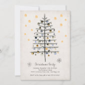 Invitation à la fête des arbres de Noël moderne (Devant)