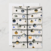 Invitation à la fête des arbres de Noël moderne (Dos)