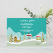 Invitation à la fête des arbres de Noël tendance (Debout devant)