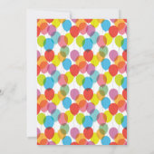 Invitation à la fête des ballons d'anniversaire (Dos)