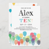 Invitation à la fête des ballons du 10e anniversai (Devant / Derrière)
