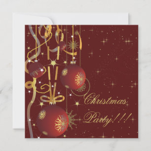Invitation À La Fête Des Ballons Et Rubans De Noël