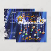 Invitation à la fête des Baubles de Noël (Devant / Derrière)