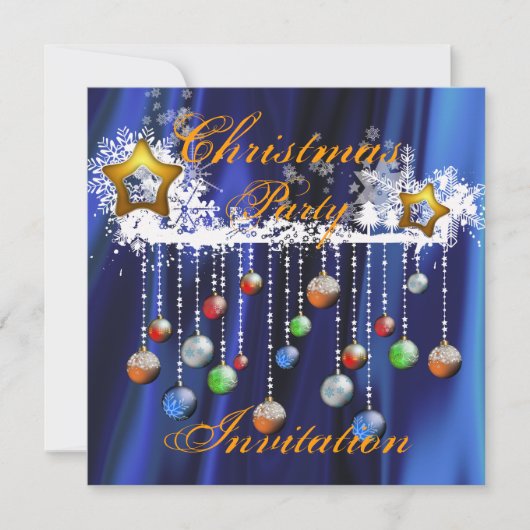 Invitation à la fête des Baubles de Noël (Devant)