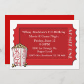 Invitation à la fête des billets Red Movie (Devant / Derrière)