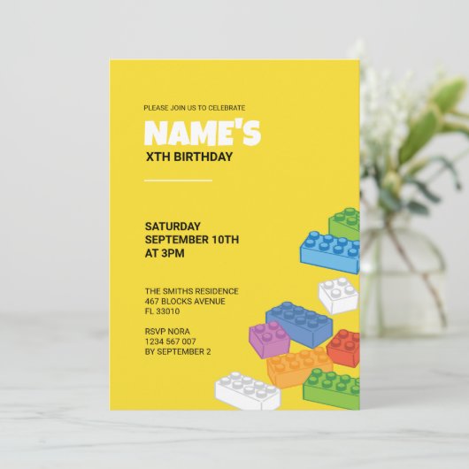 Invitation à la fête des blocs de construction (Debout devant)