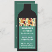 Invitation à la fête des bouteilles de vin (Devant / Derrière)