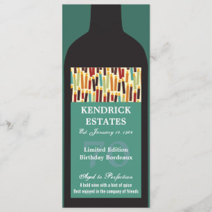 Invitation à la fête des bouteilles de vin