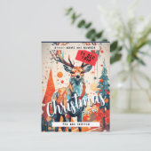 Invitation à la fête des cerfs de Noël (Debout devant)