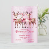 Invitation à la fête des cerfs de Noël (Debout devant)