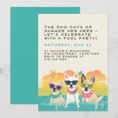 Invitation à la fête des chiens d'été | Personnali (Devant / Derrière)