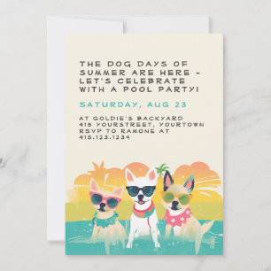 Invitation à la fête des chiens d'été   Personnali