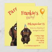 Invitation à la fête des chiens saucisses (Devant / Derrière)